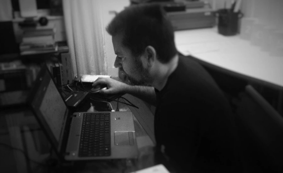 entrepreneur in his home office entrepreneur in his home office