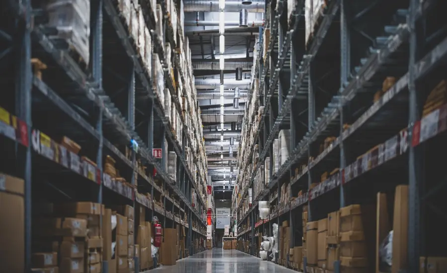 warehouse with retail goods