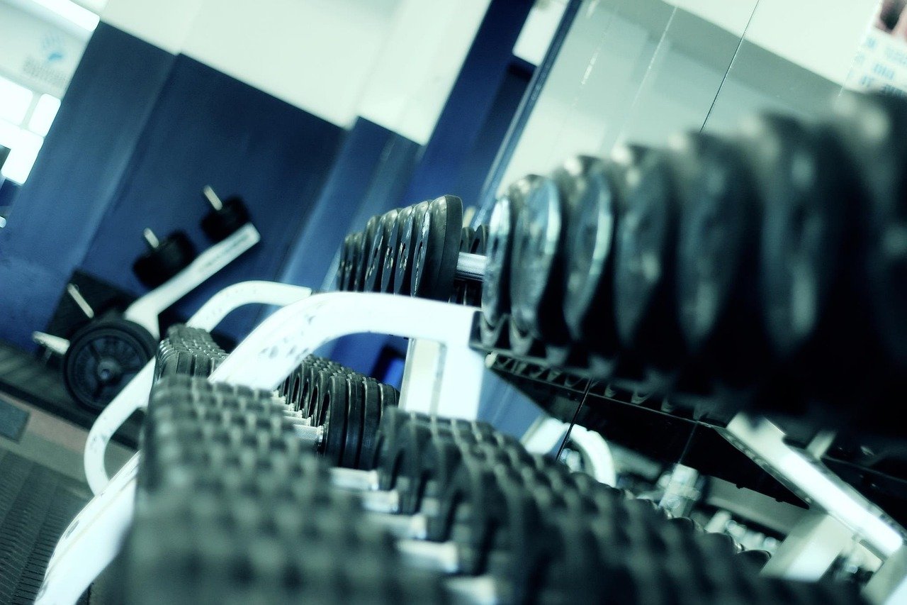 weight equipment in a gym