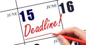 deadline for estimated tax on a calander