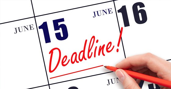 deadline for estimated tax on a calander