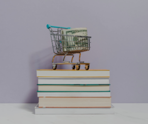 shopping cart with money