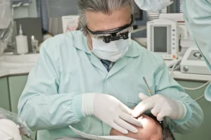 dentist working on a patient