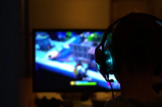 video-games video game being played on screen by a gamer