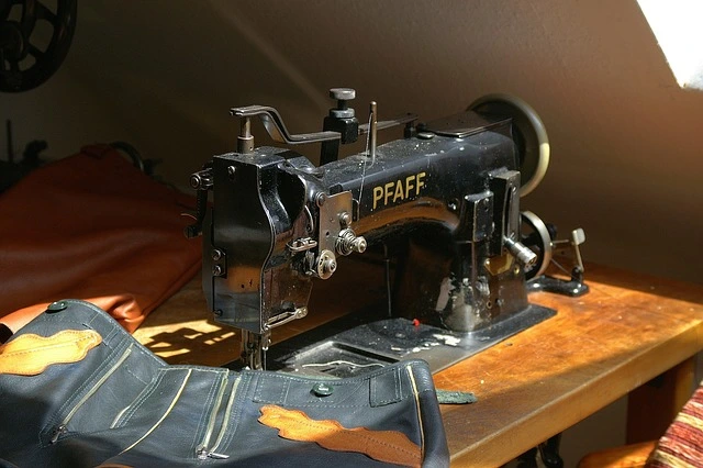 sewing machine used in a sustainable fashion clothes making