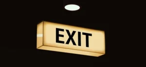exit sign in an escape room