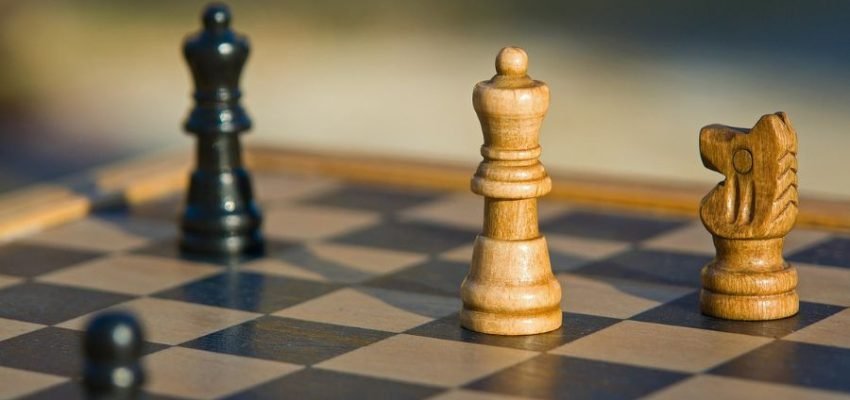 chess pieces on a chess board