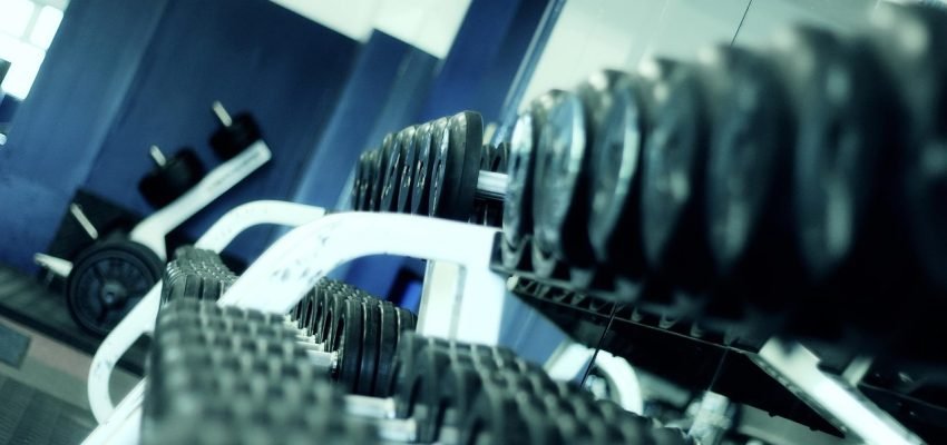 weight equipment in a gym