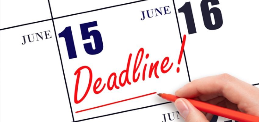 deadline for estimated tax on a calander