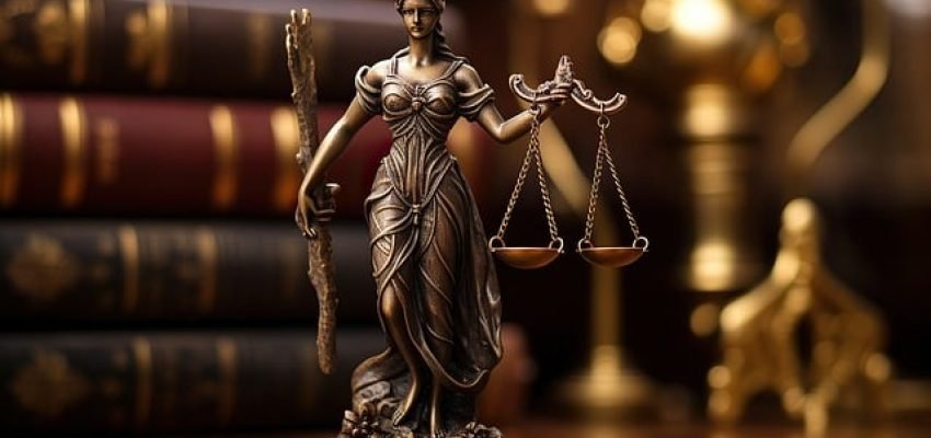 justice statue in court