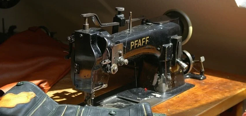 sewing machine used in a sustainable fashion clothes making