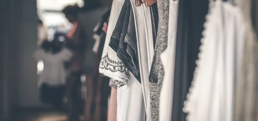 vintage clothing in a boutique